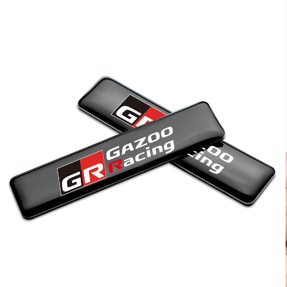2/5/10PCS Car Interior Exterior Decoration Epoxy Sticker for Toyota GR GRZOO RACING Highlan Camry Yaris Rav4 Prado C-HR Avensis ER3