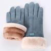 1 Pair Fashion Autumn Winter Warm Women Elegant Full Finger Gloves Solid Soft Wool Mittens