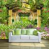 Pastoral Photo Wall Paper Garden Flower 3d Wall Mural Restaurant Cafe Living Room Backdrop Wall Mural Wallpapers