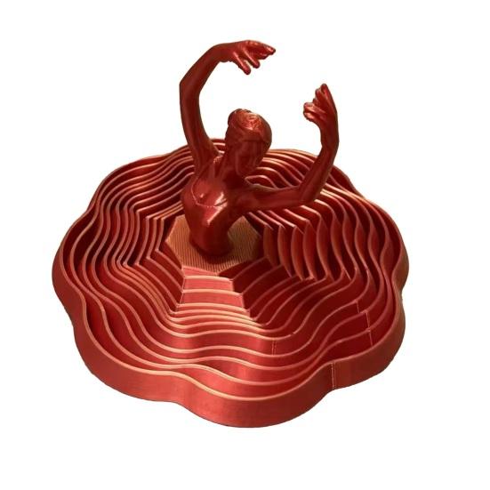 Вращающаяся балерина из 3D-печати, игрушка-спиннер, танцовщица балета, кинетическая настольная игрушка, расширенная сенсорная игрушка для снятия стресса для дома и офиса
