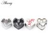 Alisouy 1PC Нержавеющая сталь Сердце Череп Глаз Красный циркон Ушные туннели Пробка Расширитель Растяжитель Измерители Серьги Пирсинг Украшения для тела