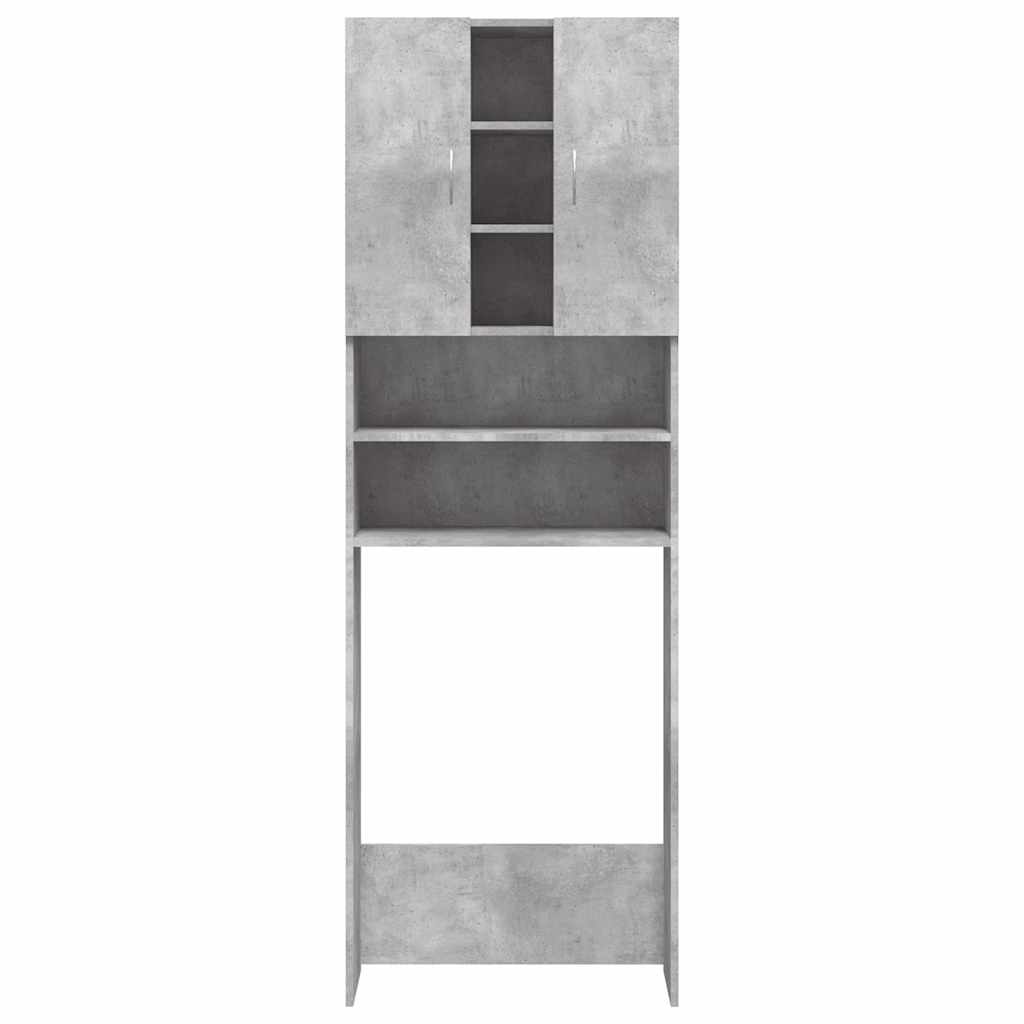 Washing Machine Cabinet Concrete Grey 64 x 25.5 x 190 cm