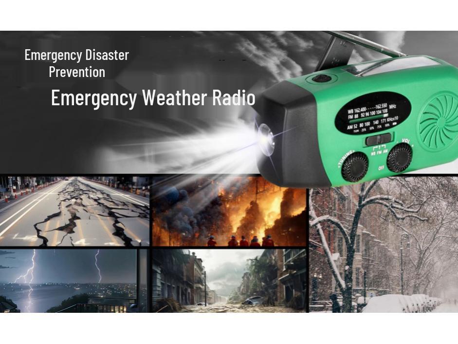 Многофункциональное солнечно-ручное радио с фонариком, power bank и большим динамиком