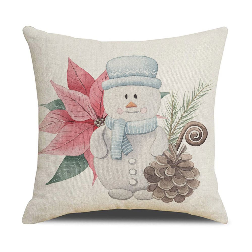 Christmas Gift Home Decorations Cartoon Cushion Cover Pillow Cover Christmas Pillowcase Polyester