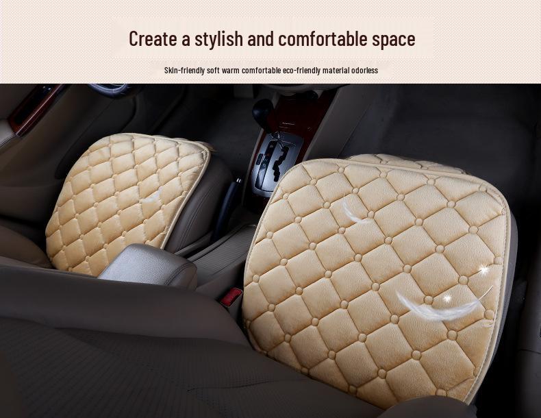 Универсальная нескользящая зимняя подушка для автомобильного сиденья, без завязок, набор из 3 частей, без спинки