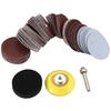 100pcs 2inch Sanding Disc Sand Paper Hook Loop Sander+Backer Pad+M6Drill Adapter