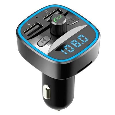 Аудио-видео аксессуар, Bluetooth 5.0 FM-передатчик T25, двойное USB-зарядное устройство, поддержка карт TF, - Тип Черный
