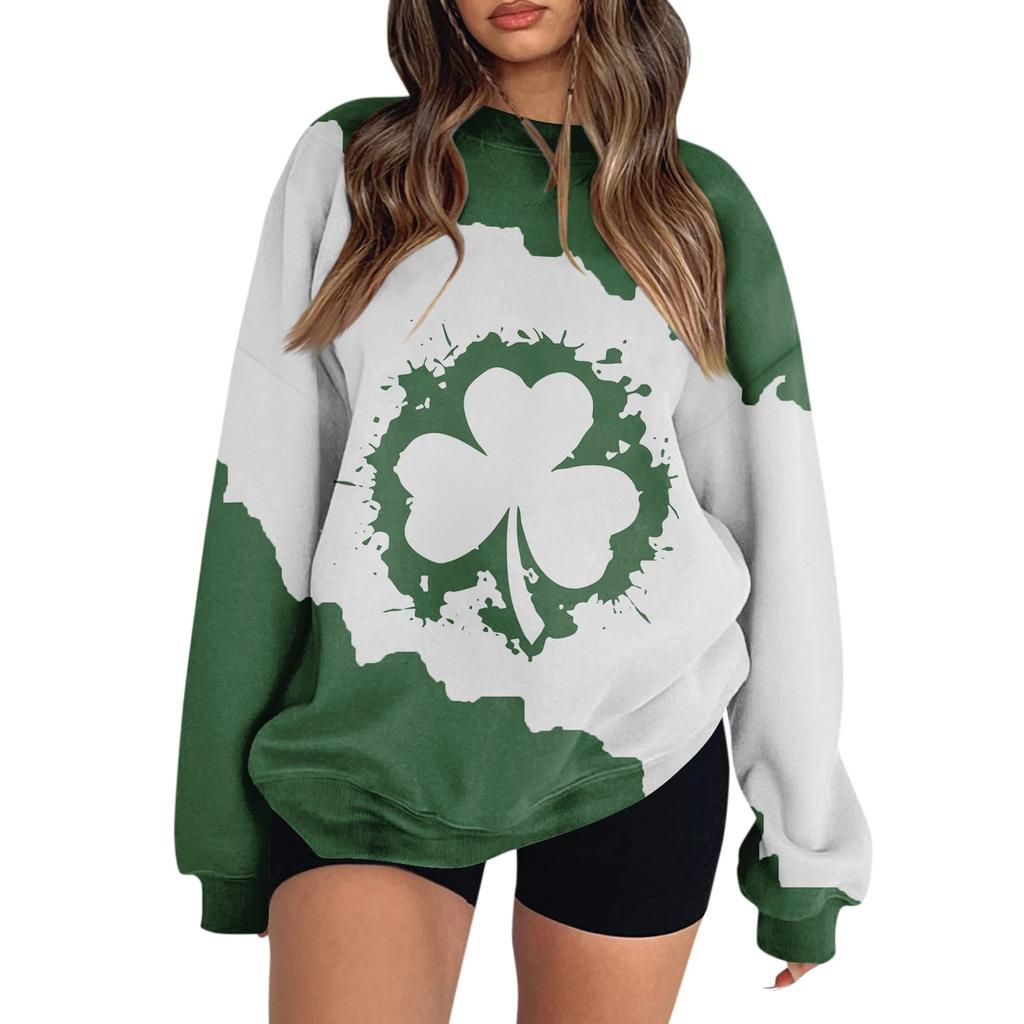 Женская повседневная мода ко Дню святого Валентина с принтом, длинным рукавом, круглым вырезом, толстовки, пуловеры, топы