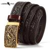 Men's Alloy Automatic Buckle Ethnic Style Casual Domineering Personality Belt Phoenix Pattern Carved Belt