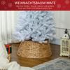 Christmas tree stand cladding, rustic, woven pattern, water hyacinth, metal reinforcement
