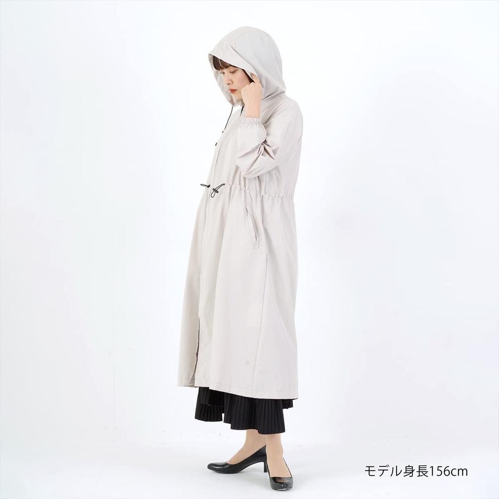 nifty colors Raincoat Peach Drop Zip Long Raincoat 6043SD