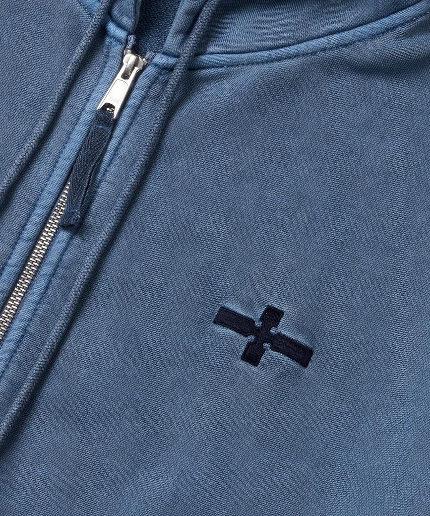 Masat P. Crusades Hood Zip _ Smoke Blue