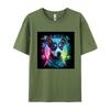 Camisa Tops Shirts Alien dog In Space Tshirts Problem Solved T Shirt Unisex Crazy Alien Dog Pure Cotton Tshirts