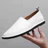 Fashion Summer Genuine Leather Bean Shoes New Soft Soled Non-slip Mens Casual Shoes High End Lightweight Comfortable Minimalist Loafers