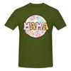 Piece Floral Mama Funny  Cotton TShirt Nana Mothers Day  Tops Tees For Unisex