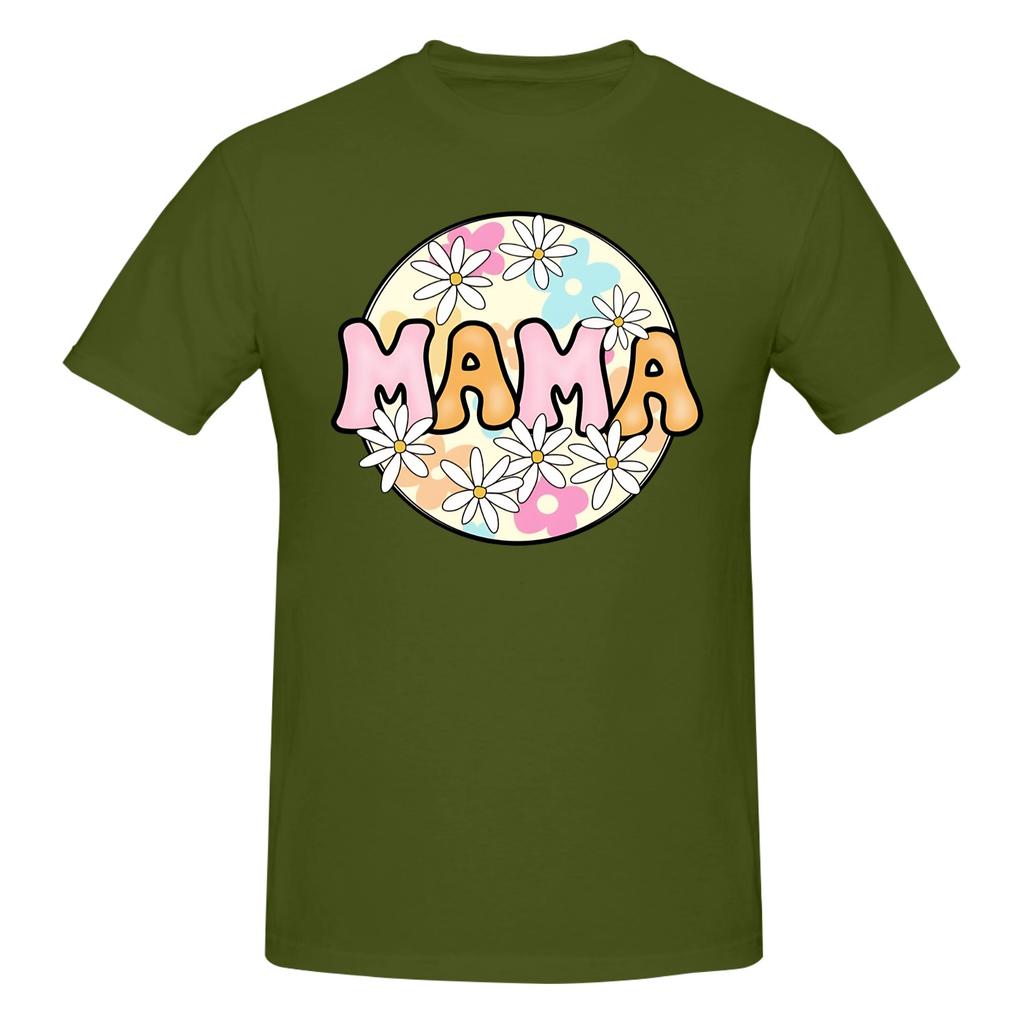 Piece Floral Mama Funny Cotton TShirt Nana Mothers Day Tops Tees For Unisex