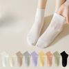 Женские летние тонкие хлопковые сетчатые дышащие влагоотводящие дезодорирующие носки