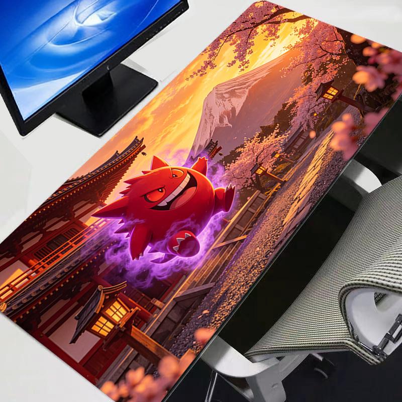 Large Mouse Pad Gengar Pokemon Pikachu pc speed For esports players x rug Laptop Computer Keyboard  desk Mat xxl mousepad
