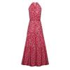 Summer Women's Dress Polka Dot Printed Long Dress Hanging Neck Tie Dresses
