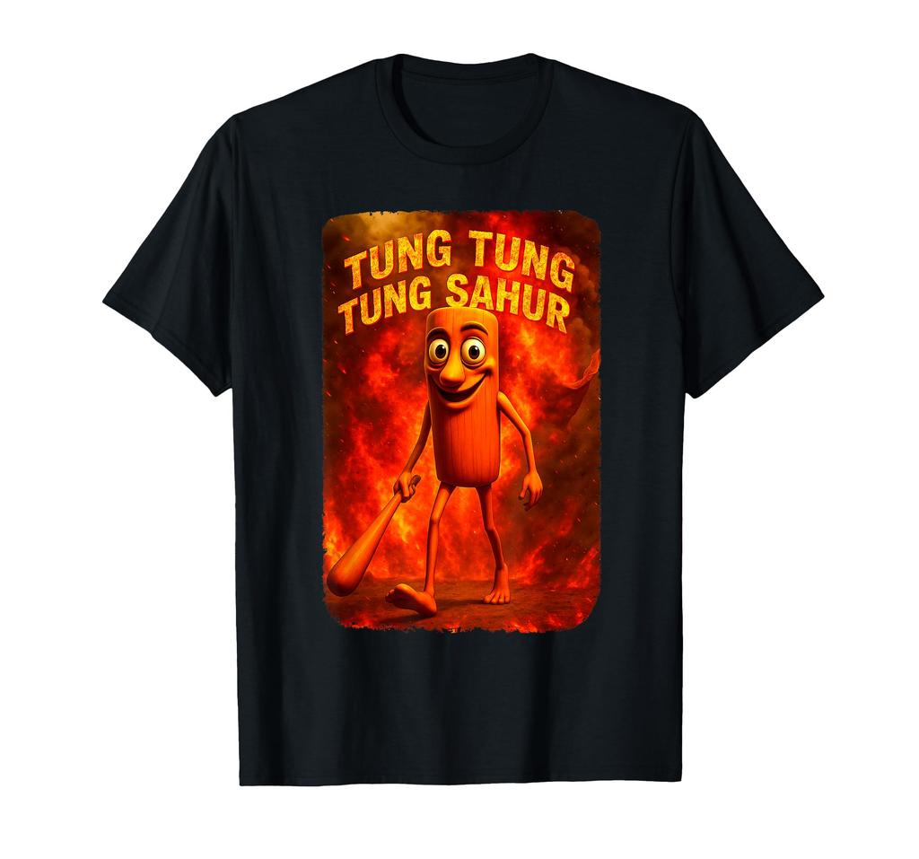 Tung Tung Tung Sahur Italian Brain Meme T-Shirt