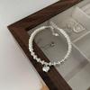 New Arrival Hot Sale Silver Jewelry Female Simple Pearl Popular Heart Bracelet for Women