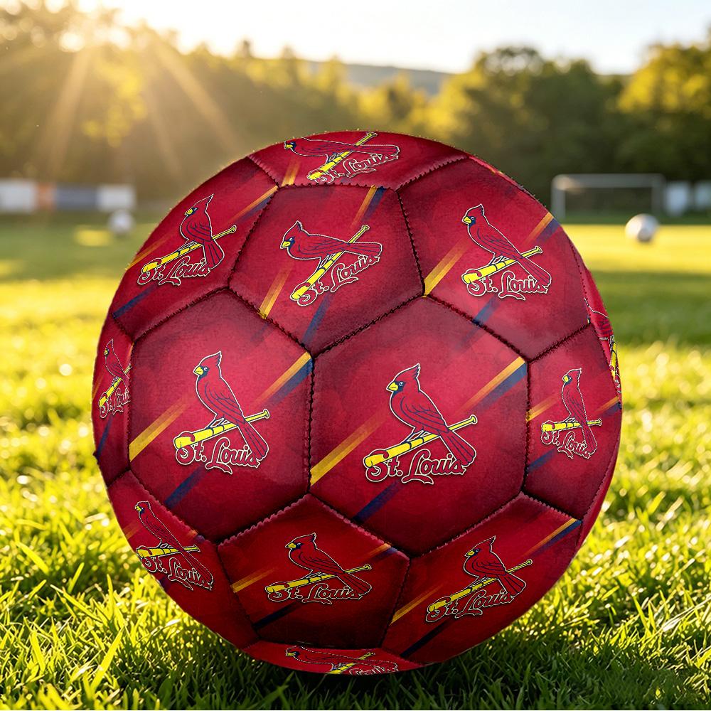 St. Louis Cardinals Size 5 Sports Training Ball Shock Absorbing Durable Ball For Match Daily Practice Outdoor Activities