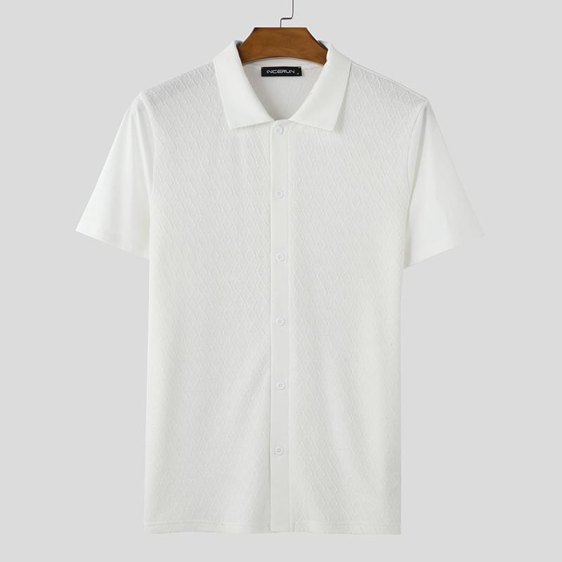 INCERUN Мужские летние футболки с круглым вырезом и коротким рукавом, повседневные, облегающие, офисные, топы