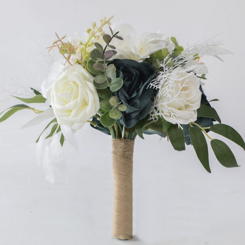 Искусственные цветы Искусственный букет цветов Шелковый цветок Свадебные букеты Искусственная роза Для бросания рукой Ваза Украшение для цветочной композиции на обеденный стол