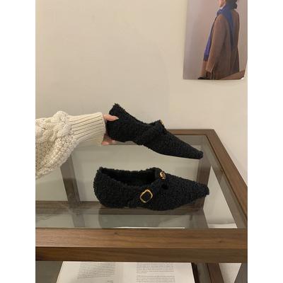 2025 новая зимняя мода и удобные повседневные туфли Мао Мао, корейская версия, квадратный носок, внутренняя платформа, теплые туфли Мао для женщин