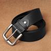 Ремень ручной работы для мужчин из натуральной кожи, универсальный ремень с пряжкой-гвоздиком из чистой воловьей кожи для молодых людей, ретро, повседневный, простой, для брюк, для среднего возраста