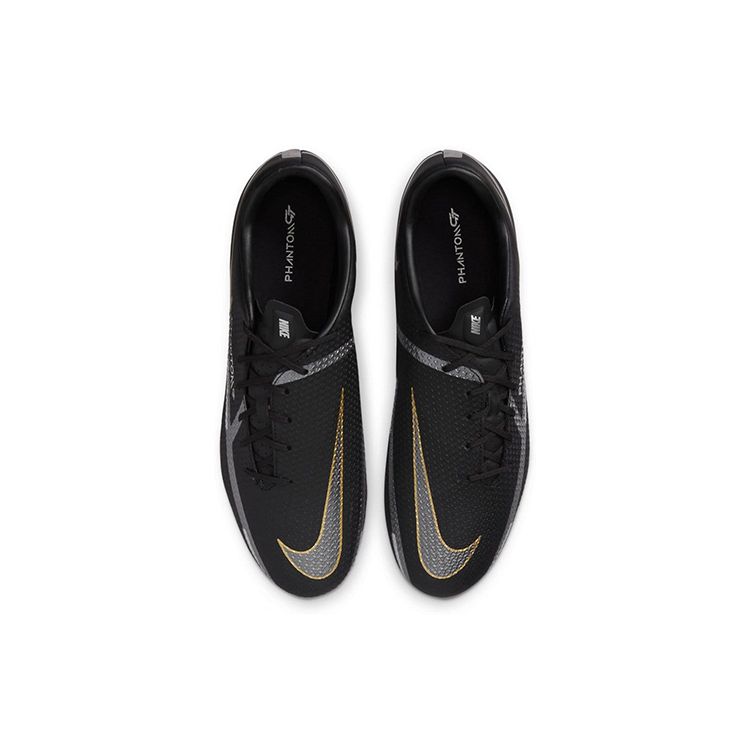 Nike Phantom GT 2 Academy Artificial Turf AG (Rubber Short Studs) Non-Slip Durable Soccer Shoes Unisex Soccer Shoes Black Gold DC0798-007