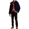 Polo Ralph Lauren FW22 Logo Embroidered Corduroy Detachable Hood Down Jacket Men Jacket Blue MNPOOTW16020891-410