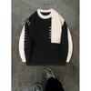 Unisex Oversized Knit Sweater With 3D Graphic Print Relaxed Fit Streetwear Pullover Winter