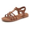 K New Retro Roman Sandals Simple Fashion Versatile Empty Large Size Sandals Women