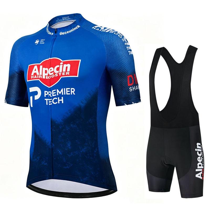 2026 Alpecin Pro Велосипедные Костюмы Мужские Велосипедные Шорты с Подтяжками Велосипедная Короткая Рукавная Одежда Bicicleta Велосипедный Джерси Ciclismo Hombre Черные Комплекты