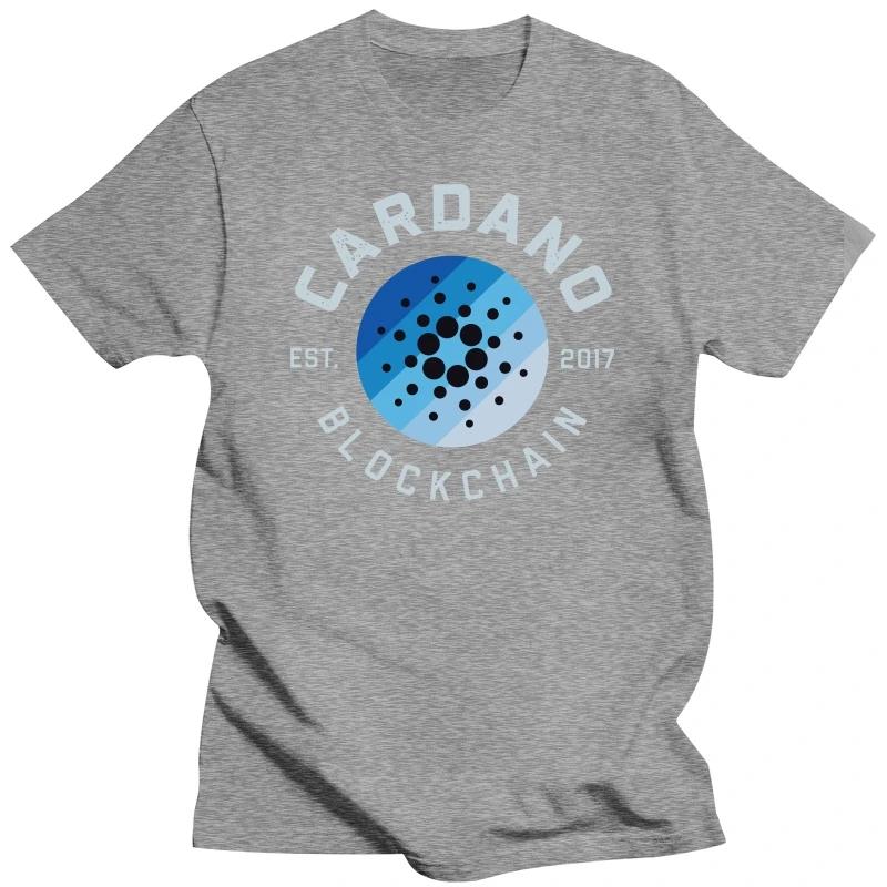 Мужская футболка Cardano с коротким рукавом, хлопковая футболка, уникальная футболка для отдыха, криптовалюта ADA, криптовалюта, блокчейн, футболки, топы