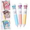 3 шт./набор Разноцветные Шариковые Ручки Разноцветная Выдвижная Ручка Студенческие Канцелярские Товары