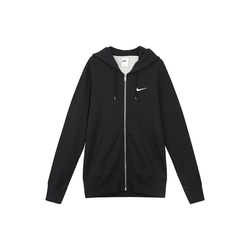 Nike Solid Color Pocket Zip Hoodie Men Tops Black 521574-010