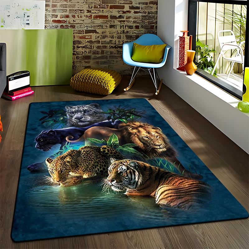 3D художественный ковер с принтом тигра для гостиной, большой ковер, мягкий ковер, украшения дома, коврики, ковры в стиле бохо, дропшиппинг