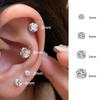 S925 Silver-plated Earrings Sparkle, Exquisite and Fashionable Zircon Earrings Minimalist Style Ear Piercing Ear Bone Studs Set with Diamond Earrings