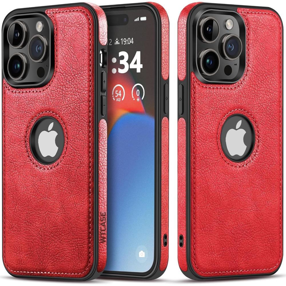 Роскошный деловой мягкий кожаный чехол для телефона для IPhone 15 14 13 12 11 Pro Max Mini X XS XR 7 8 Plus противоударный защитный чехол