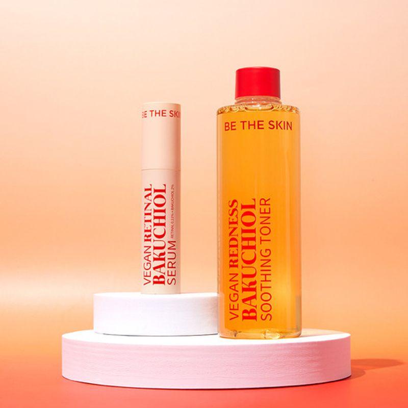 Be The Skin Веганский набор с ретинолом и бакучиолом Сыворотка + Веганский успокаивающий тонер с бакучиолом НАБОР