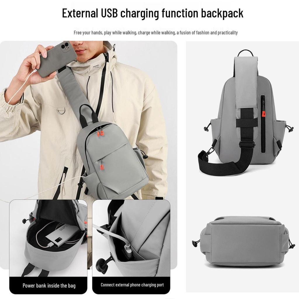 Men's Multifunctional Outdoor Chest Bag - Versatile Fashion Crossbody for Sports & Casual Wear