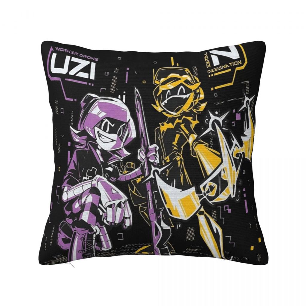 Murder Drones Comedy Uzi Pillow Cover Cute Funny Pillow Case Square Graphic Cushion Cover Pillowcases For Sofa Home Decoration