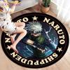 Anime Naruto Round Carpets for Living Room Rugs Soft Flannel Floor Area Rug Bedroom Carpet Mat for Children Kitchen Rug