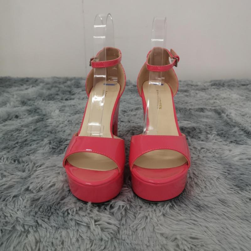 Женские сандалии, летние пикантные сандалии из флока на платформе с открытым носком и пряжкой на ремешке, черные вечерние красные свадебные туфли на высоком каблуке