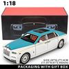 1:18 Модель автомобиля Rolls-Royce Phantom со звездным небом и люком на крыше из цинкового сплава, игрушечная литая машинка со звуком и светом, реалистичные коллекционные украшения