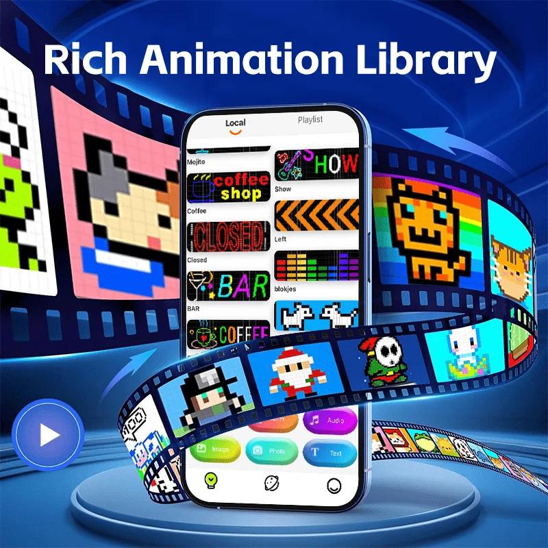 Красочные автомобильные глаза дьявола свет светодиодный мягкий экран DIY лобовое стекло автомобиля динамический светодиодный смартфон приложение управление гибкий матричный экран