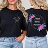 Future Bride EVJF T-shirt French Girls Bachelorette Party Flower Crown Graphic Back Printing Tops Bridal Wedding Tees D1213