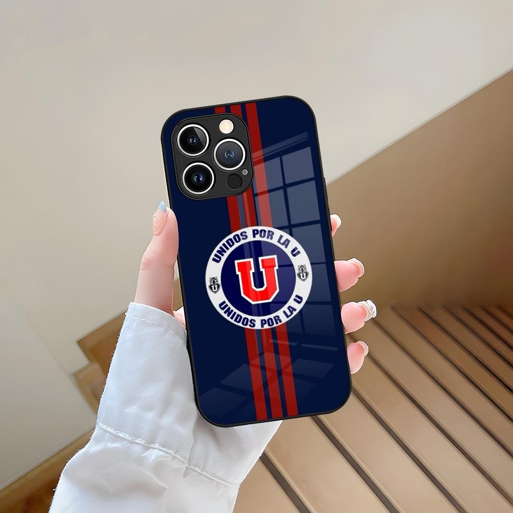 Chile U-University Logo Phone Case Tempered Glass For IPhone 13 17 15 16 14 12 11 Pro Max Plus Mini XR XS SE2020 Coque
